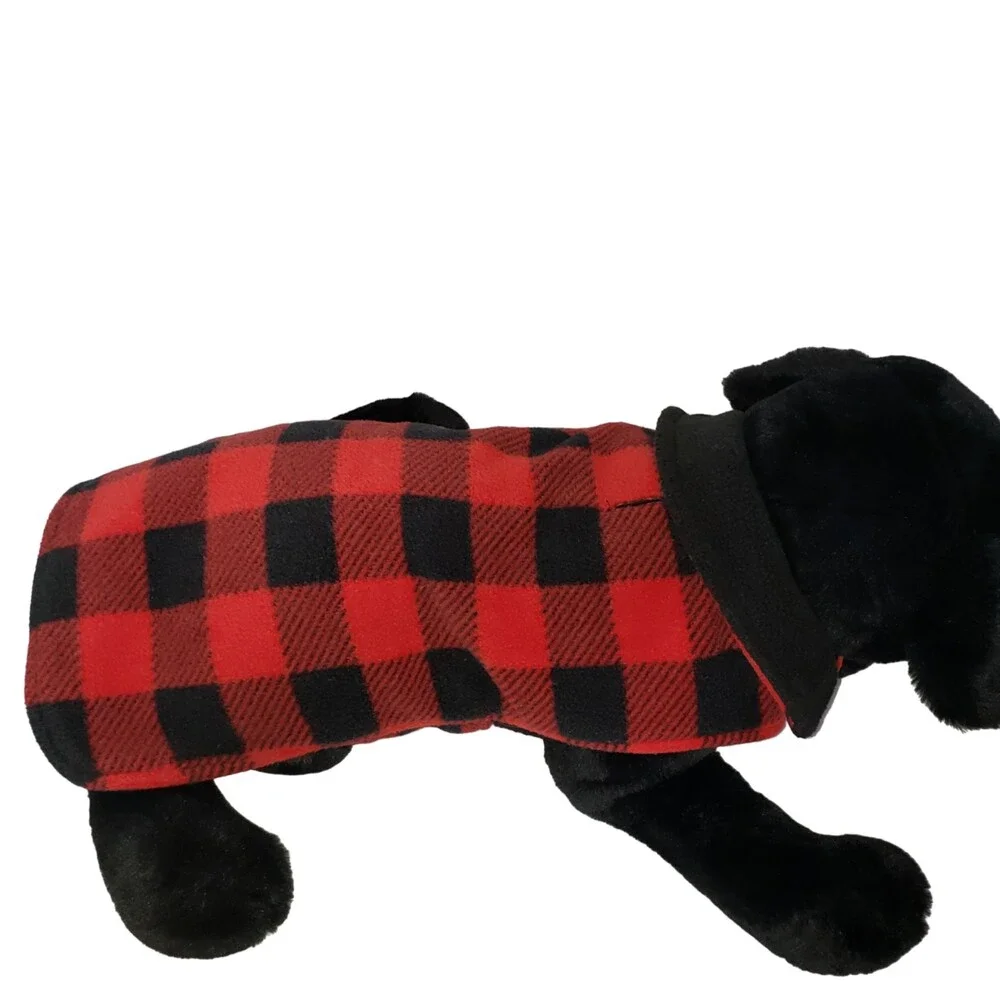 GOOD 2 GO Red Plaid Dog Coat Size Medium / Large